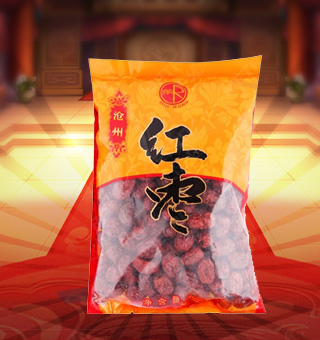 閩融滄州紅棗產(chǎn)自河北滄州500g每袋，滄州紅棗色澤鮮紅、皮薄、肉厚、核小、味道甘美清香，并具有較高的營養(yǎng)價值。