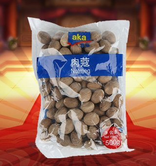 宜客(AKA)肉蔻產(chǎn)自四川成都500g每袋，選用上等優(yōu)質(zhì)的肉蔻為原料，經(jīng)現(xiàn)代先進的工藝，精心制作而成，品質(zhì)天然，給您帶來美味享受。營養(yǎng)豐富，天然美味，綠色健康，氣味芳香，味道純正，品質(zhì)有保障，可放心食用。塑料質(zhì)地包裝，簡潔大方，食用簡單，是您廚房常備品的上好選擇，帶給您全新的精彩體驗。